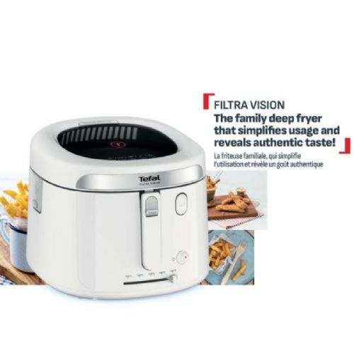 Cvrtnik Tefal Filtra Vision FF2541E0, 1900 W, 2,1 l olja, 1,2 kg hrane, veliko okno