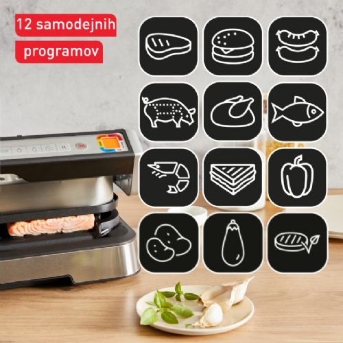 Namizni žar Tefal Optigrill XL GC784D30, 4v1, 12 programov, 2200 W, XL kapaciteta