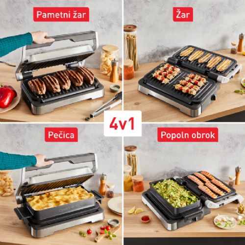 Namizni žar Tefal Optigrill XL GC784D30, 4v1, 12 programov, 2200 W, XL kapaciteta