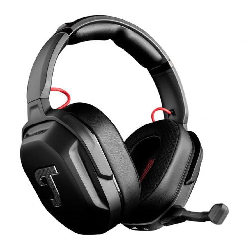 Slušalke Teufel CAGE PRO brezžične Bluetooth igralne z naglavnim ovratnikom, nočno črne barve
