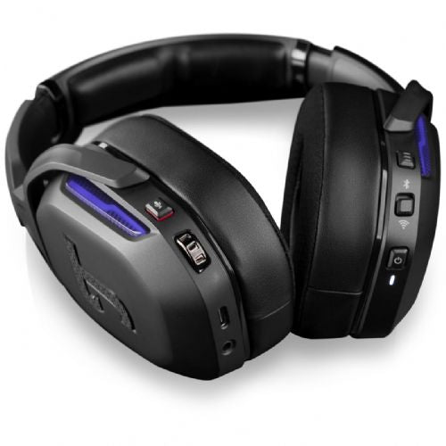 Slušalke Teufel CAGE PRO brezžične Bluetooth igralne z naglavnim ovratnikom, nočno črne barve