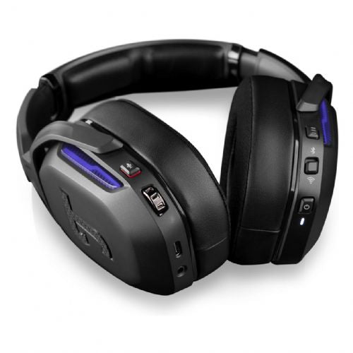 Slušalke Teufel CAGE PRO brezžične Bluetooth igralne z naglavnim ovratnikom, nočno črne barve