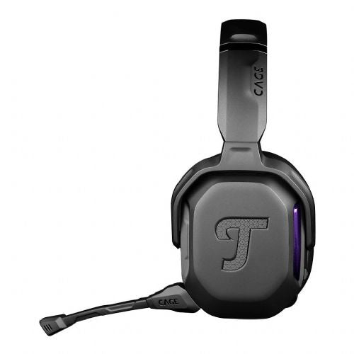 Slušalke Teufel CAGE PRO brezžične Bluetooth igralne z naglavnim ovratnikom, nočno črne barve