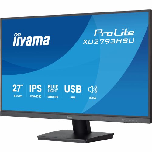 Monitor Iiyama ProLite XU2793HSU TFT, 68,6 cm (27"), 1080 x 1920, FHD, 16:9, IPS, 300 cd/m2, 1 ms, črna