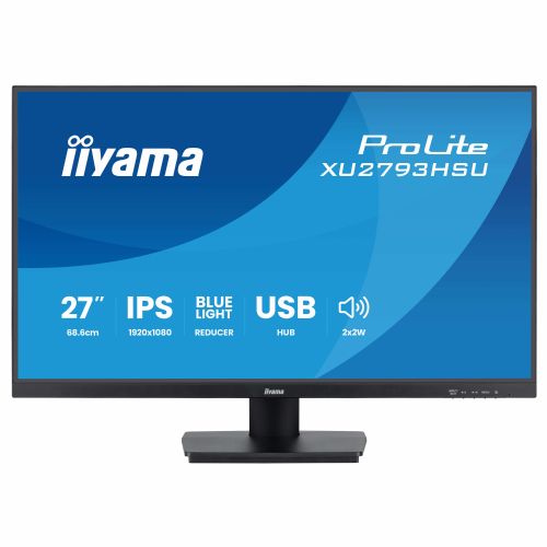 Monitor Iiyama ProLite XU2793HSU TFT, 68,6 cm (27"), 1080 x 1920, FHD, 16:9, IPS, 300 cd/m2, 1 ms, črna