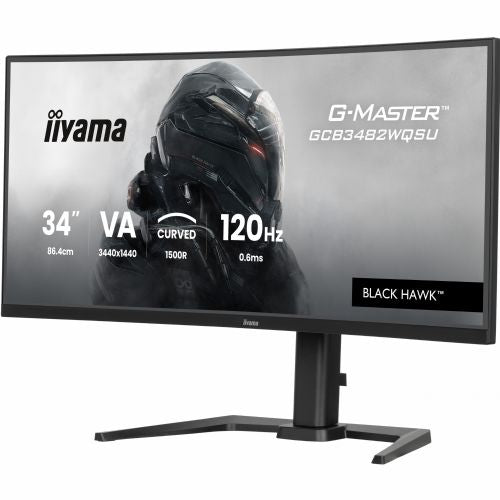 Monitor Iiyama G-Master GCB3482WQSU, 86,4 cm (34"), 1440 x 3440, 21:9, VA, 500 cd/m2, 0,6ms, črna