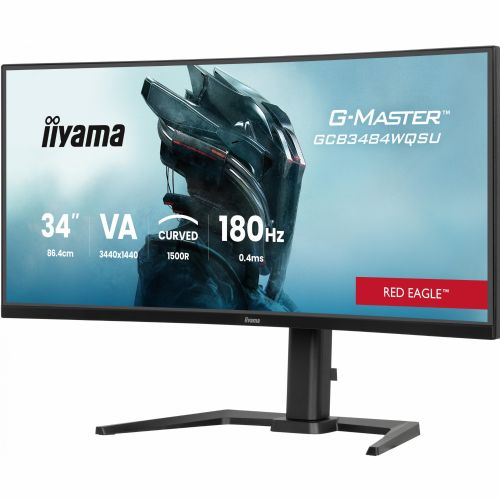 Monitor Iiyama G-Master GCB3484WQSU, 86,4 cm (34"), 3440 x 1440, 21:9, VA, 500 cd/m2, 0,4ms, črna
