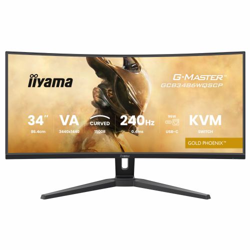 Monitor Iiyama G-Master GCB3486WQSCP Gold Phoenix 86,4 cm (34"), 3440x1440 (WQHD), VA, 500 cd/m2, 21:9 ukrivljen