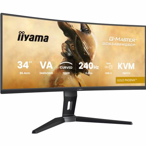 Monitor Iiyama G-Master GCB3486WQSCP Gold Phoenix 86,4 cm (34"), 3440x1440 (WQHD), VA, 500 cd/m2, 21:9 ukrivljen
