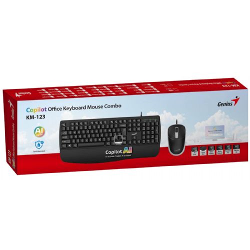Tipkovnica Genius KM-123,PR,BLK,SER,USB 31330013404