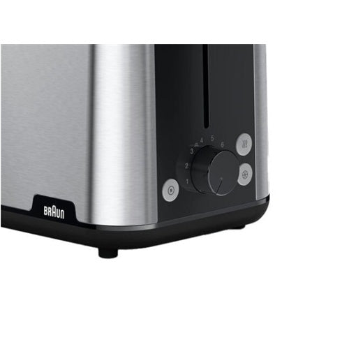 Toster Braun PurShine HT 1510 BK, 900 W, za 2 kriške tosta, nehrđajući čelik/crna