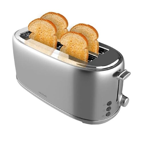 Toaster Cecotec Toast&Taste 1600 Retro Double Inox Long Slot (nerjaveče jeklo, 1630 W, za 4 rezine toasta)