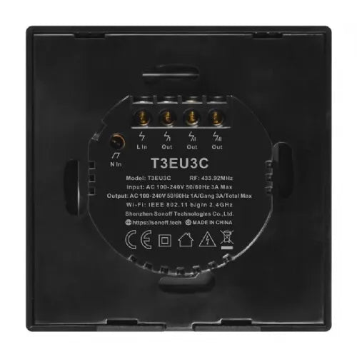 Pametno stikalo WiFi + RF 433 Sonoff T3 EU TX (2-kanalni)