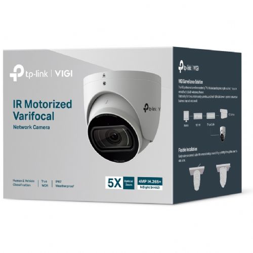 Motorizirana varifokalna kupolasta kamera TP-Link Omada IPCam InSight S445ZI, 4 MP, IR