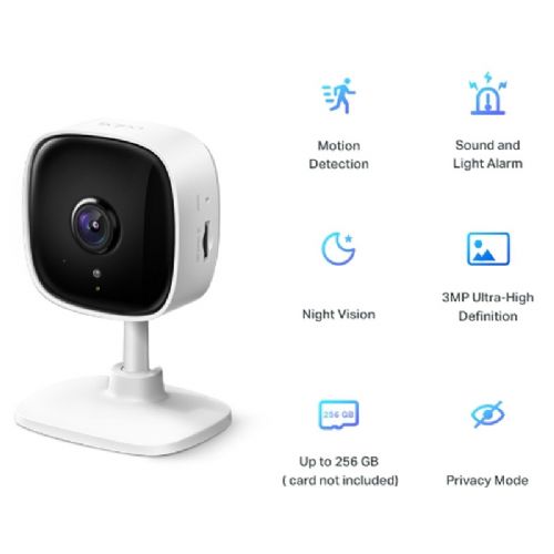 Nadzorna kamera TP-Link Tapo C110, dnevna/nočna, FHD, Wi-Fi, bela