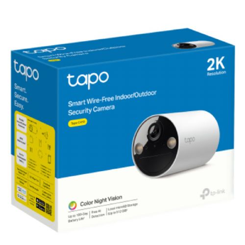 TP-LINK Tapo C410 Day/Night 2K 3MP Wi-Fi Full-Color Surveillance Camera Without Cables