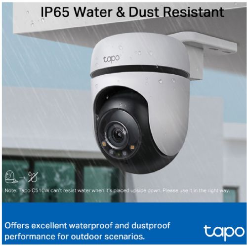 Vanjska nadzorna kamera TP-Link Tapo C510W, IR, 2K, IP65, 360°, Wi-Fi, bijela