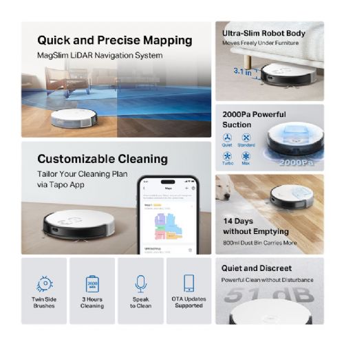 Robotski usisavač TP-LINK Tapo RV20 LiDAR