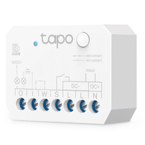 Pametni krmilnik in daljinski upravljalnik TP-Link Tapo S110E WiFi/Bluetooth vgradni, 2-kanalni, dvojni kontakt, merjenje energije, Matter podpora