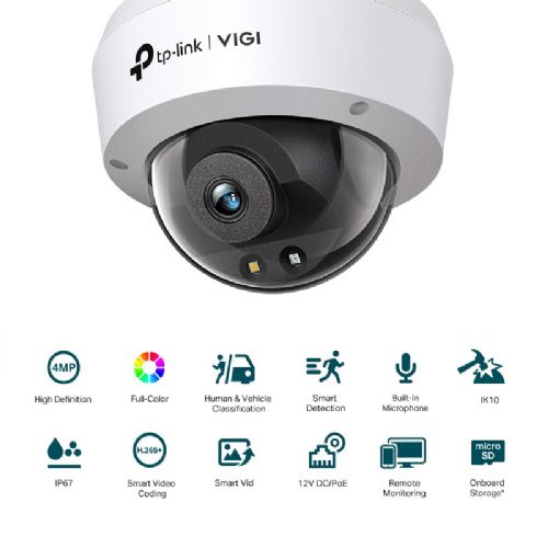 TP-LINK VIGI C240 4mm Full-Color IR dnevna/nočna 4MP LAN PoE/12V QHD nadzorna kamera