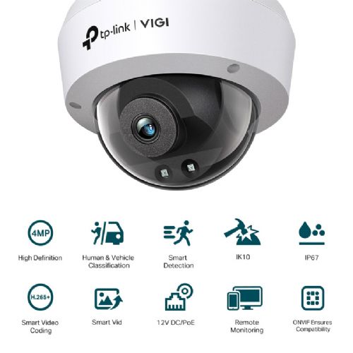 TP-LINK VIGI C240I 2.8mm Full-Color IR dnevna/nočna 4MP LAN PoE/12V QHD nadzorna kamera