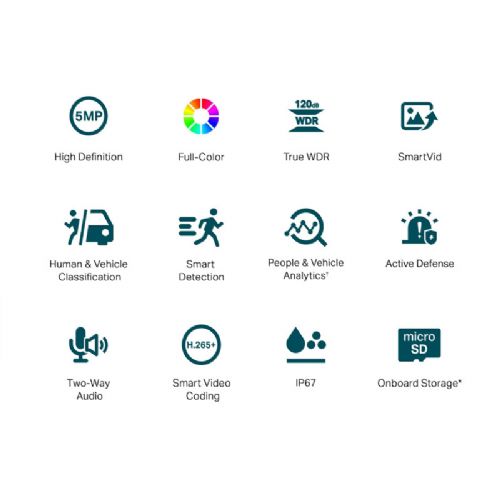 TP-LINK VIGI C350 6mm Full-Color IR dnevna/nočna 5MP LAN 2880x1620 zunanja nadzorna kamera