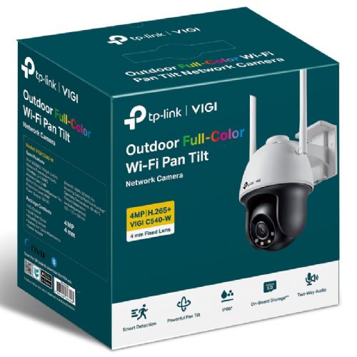 Zunanja nadzorna kamera TP-Link VIGI C540-W, 4 mm, dnevna/nočna, 4 MP, Wi-Fi, nagib/zasuk, QHD, belo-črna