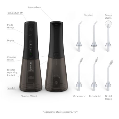 Električni zubni irigator TrueLife Compact L100 crni