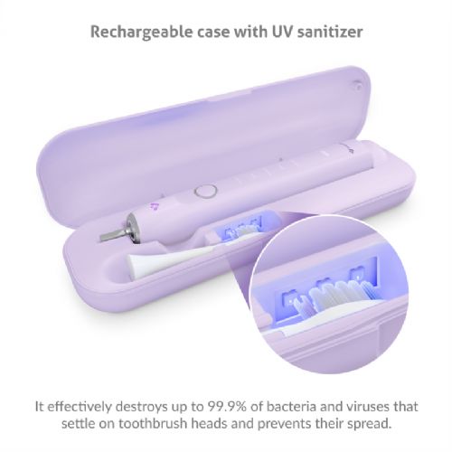 Sonična zobna ščetka TrueLife SonicBrush Clean70 UV, 90.000 gibov/min, SmartPressure senzor, UV sterilizacija, 70 dni baterije, USB-C