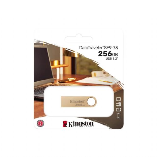 USB disk Kingston 256GB DT SE9 G3, 3.2, 220/100MB/s, kovinski DTSE9G3/256GB