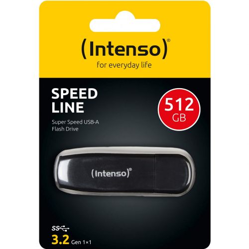 Intenso Speed Line USB flash pogon od 512 GB (crni, USB-A 3.2 Gen 1)