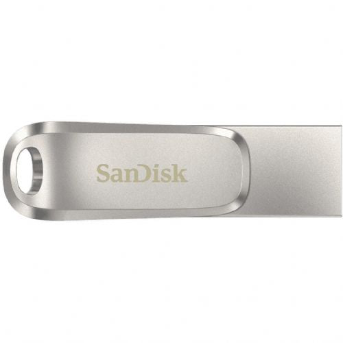 USB SanDisk Ultra Dual Drive Luxe 256 GB, USB-A 3.2 Gen 1, USB-C 3.2 Gen 1, srebrna
