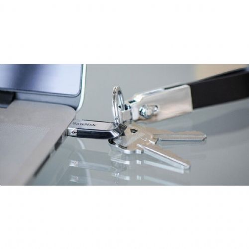 USB SanDisk Ultra Flair 512 GB, črna/srebrna