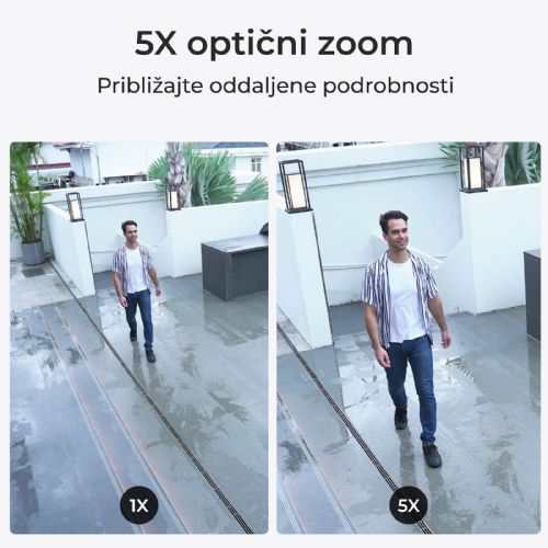 Varnostna kamera Reolink P437 4K 8MP, PoE, optična povečava 5x, zaznavanje oseb in vozil, IP67/IK10