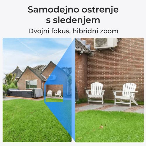 Varnostna kamera Reolink TrackMix P760 bela, 8MP, PoE, IP65, zunanja uporaba