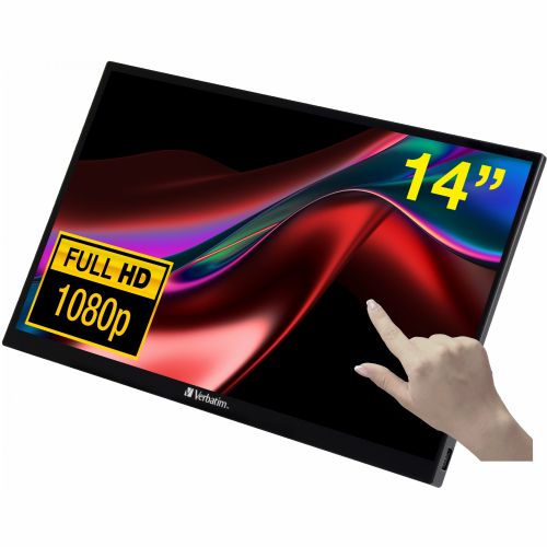 Monitor Verbatim PMT-14 35,6 cm (14"), 1920 x 1080 (FHD), IPS, 250cd/m2, 6ms, touch