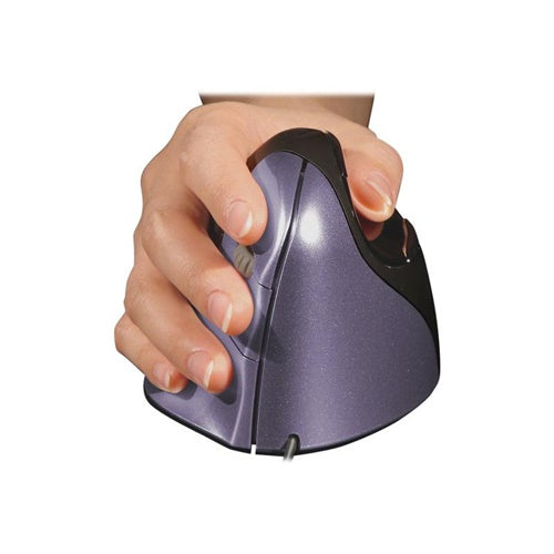 Vertikalna miška Evoluent Vertical Mouse 4, črna/vijolična