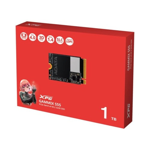 Adata XPG GAMMIX S55 1 TB interni SSD (crni, PCIe 4.0 x4, NVMe 1.4, M.2 2230)