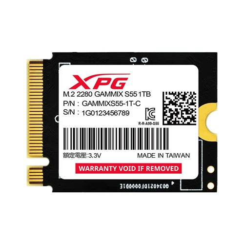 Adata XPG GAMMIX S55 1 TB interni SSD (crni, PCIe 4.0 x4, NVMe 1.4, M.2 2230)