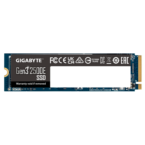 Vgradni SSD disk Gigabyte Gen3 2500E 500 GB, M.2 PCIe 3.0 x4, NVMe 1.3, do 2.300 MB/s