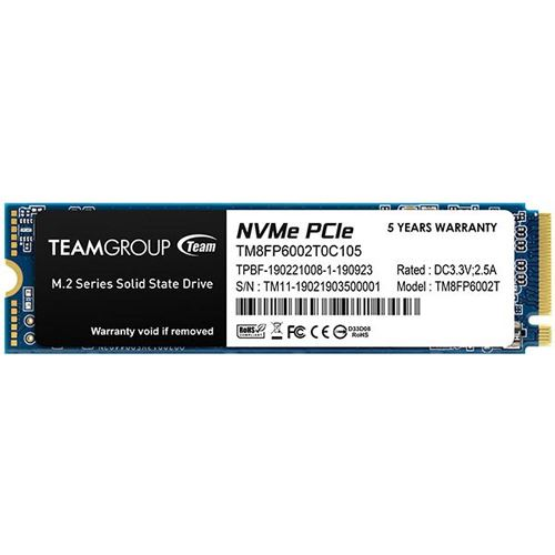 Vgradni SSD Team Group MP33 512 GB (PCIe 3.0 x4, NVMe 1.3, M.2 2280), branje 1.700 MB/s, pisanje 1.400 MB/s