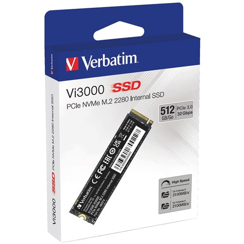 Vgradni SSD Verbatim Vi3000 512 GB (PCIe 3.0 x4, NVMe, M.2 2280)