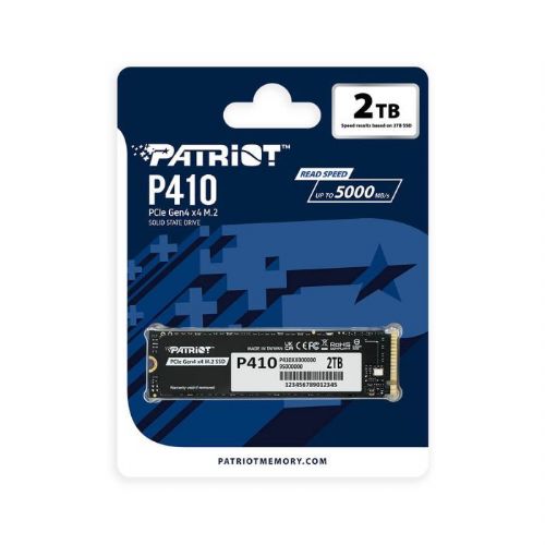 Vgradni SSD disk Patriot P410 2TB, PCIe 4.0, M.2 2280, NVMe 1.4, 5000 MB/s