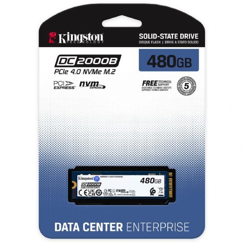 Kingston DC2000B 480 GB interni SSD (PCIe 4.0 x4, NVMe, M.2 2280)
