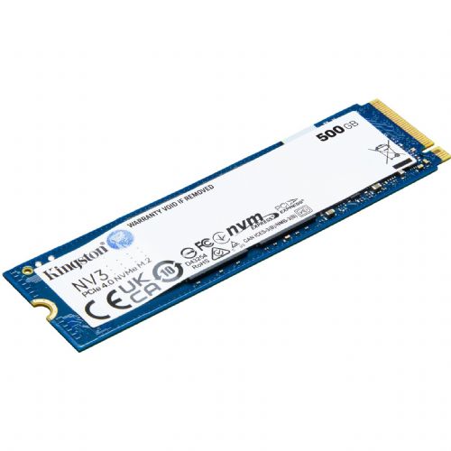 Vgradni SSD Kingston NV3 500 GB PCIe 4.0 x4, NVMe, M.2 2280, branje 5.000 Mb/s, pisanje 3.000 Mb/s