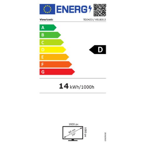 VIEWSONIC TD2423 60cm (23,4") IR VA LED LCD HDMI/DVI/VGA zvočniki na informacijski / interaktivni monitor