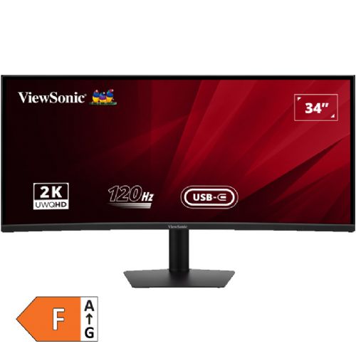 Monitor Viewsonic VA3420C 86,36 cm (34,0") UWQHD IPS 120Hz USB-C KVM ukrivljen zvočniki