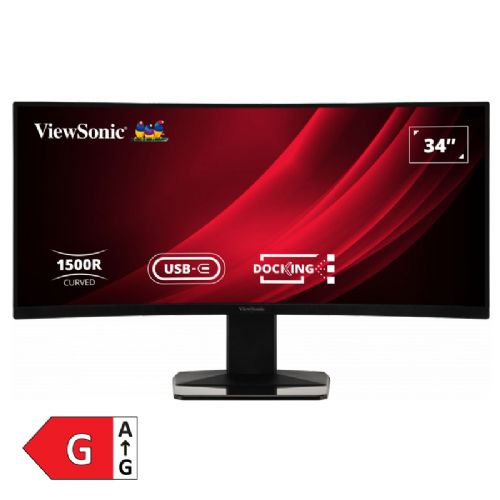 Monitor Viewsonic VG3419C 86,36 cm (34") UWQHD VA 120Hz DP/HDMI/LAN/USB-C 65W, HDR10 KVM Freesync zakrivljeni monitor