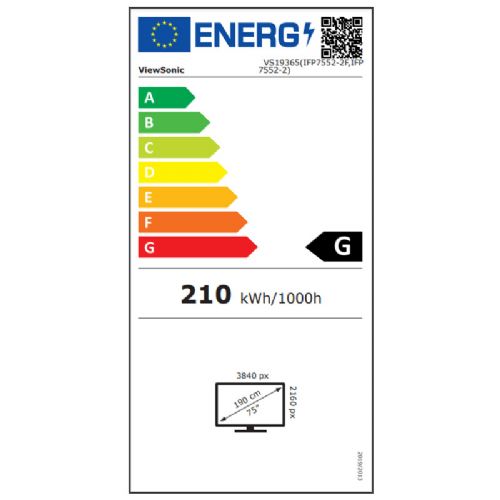 Interaktivni zaslon VIEWSONIC ViewBoard IFP7552-2F 190,5cm (75") UHD IPS na dotik interaktivni monitor