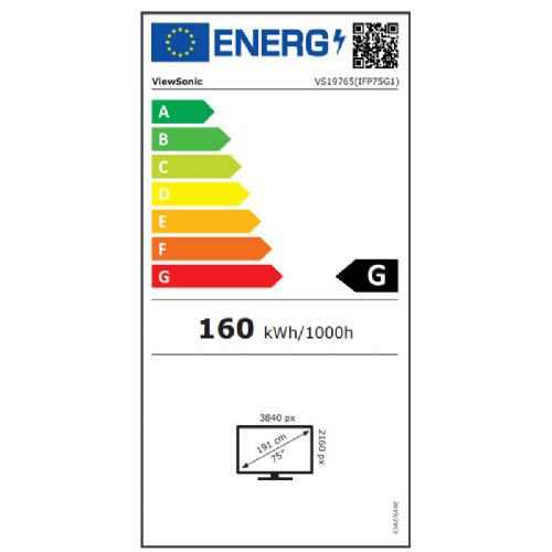 Interaktivni monitor VIEWSONIC ViewBoard IFP75G1 190,5cm (75") 4K OS-Free na dotik